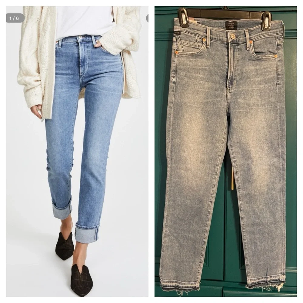 Citizens of Humanity Cara high rise cigarette ankle jeans